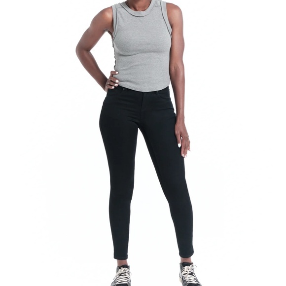 NWT 1822 Denim Women's Contour Black Skinny Jeans sz 14 crop 28” inseam - Picture 3 of 14